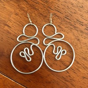Silver handmade statement earrings